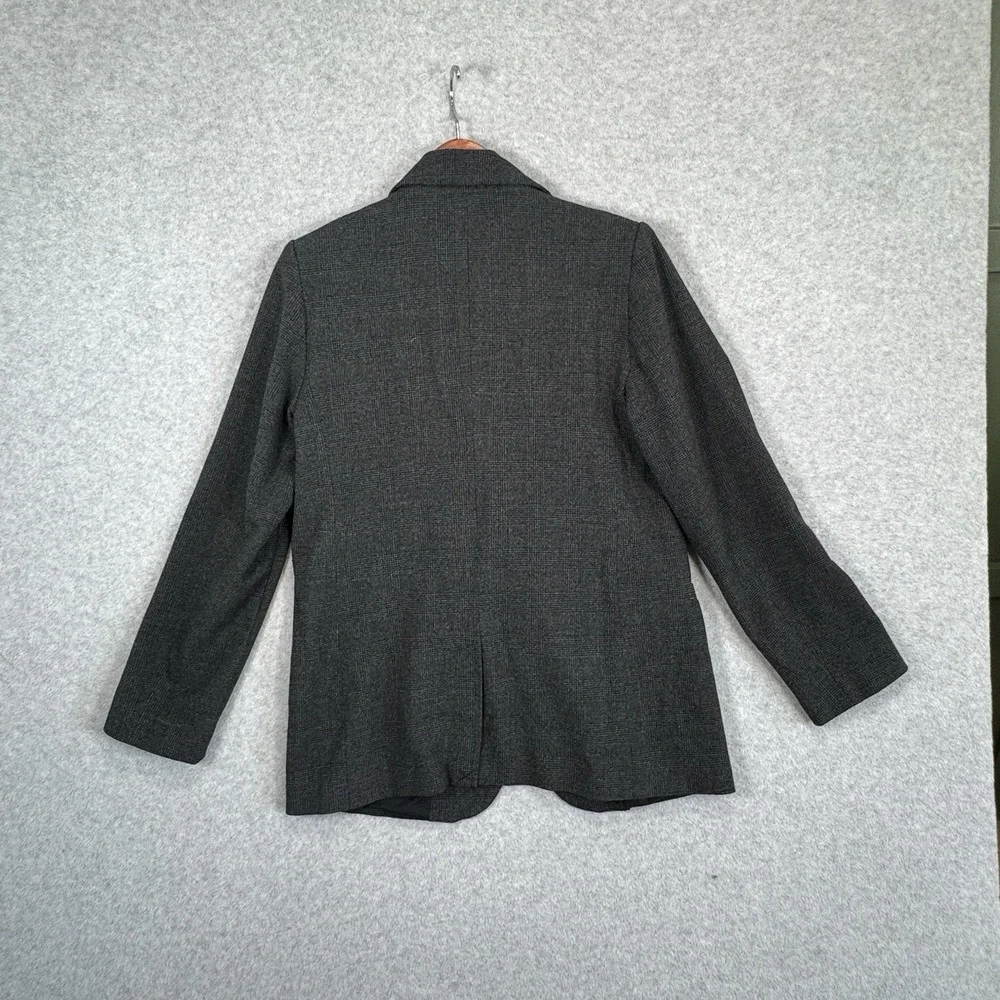 A New Day Target Plaid Blazer Womens S‎ Gray Glen Check One Button Lined